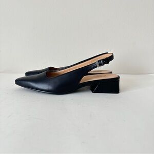 NEW Naturalizer Ginger Black Block Heel Women's Slingbacks, Sz 7M